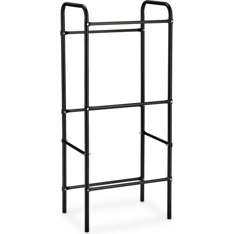 Scaffale per cassette di bevande 116 x 50 x 34 cm accesso semplificato cucina garage finitura in acciaio nero 130012423