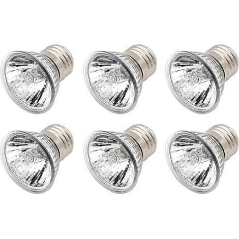 25W Ampoule Lamp Chauffante Tortue, UVA UVB Ampoule Reptile Chauffage Ampoule Lampe, pour Reptiles Lézard Tortue Aquarium (Lot de 6) (1/5)