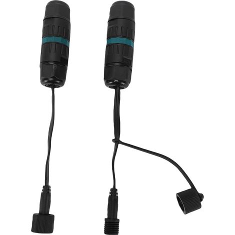 Connecteur 3 broches étanche pour guirlande LED extérieure Govee H705A H705B H705C H706A H706B H706C, raccord noir pour éclairage permanent (1/5)