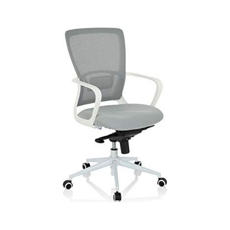 Chaise de bureau / Siége pivotant ESTRIA Tissu maille Gris hjh OFFICE