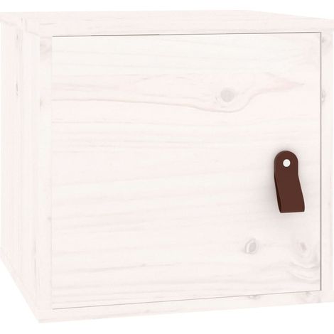 Armoire murale Salon,Meuble bas de Rangement,Meuble TV Blanc 31,5x30x30 cm Bois de pin massif -35228 (1/5)