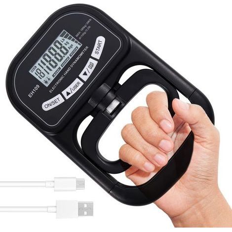 180 kg Grip Strength Training Device, Rechargeable, Digital Grip Strength Tester with LCD Screen (1/5)
