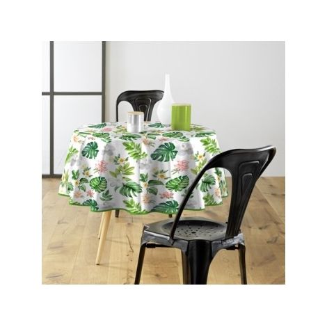 Nappe ronde avec motif végétal BALEARES, Ø 160 cm, en plastique (1/3)