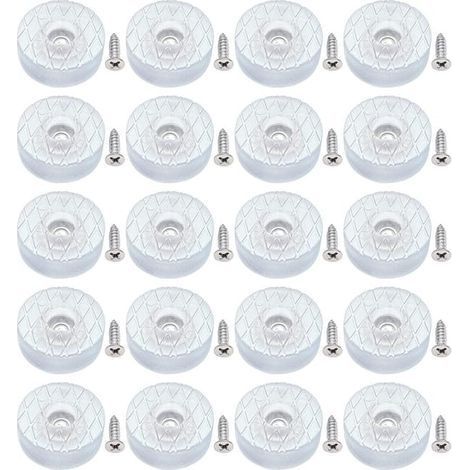 (20 Pièces) Antidérapant Silencieux 30mm Grand Protecteur Sol Silicone Patins de Meubles Planeurs avec vis pour Pieds canapé Table Bureau (1/5)