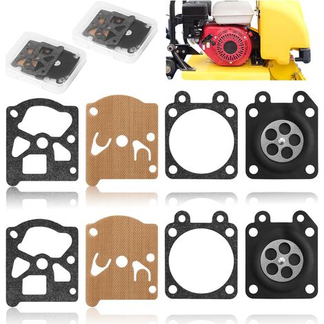 Kit di riparazione diaframma e guarnizione del carburatore da 2 pezzi, compatibile con carburatore WA WT, sostituisce D10-WTA, per motoseghe, decespugliatori, soffiatori, dimensioni 4x4 cm (1/5)