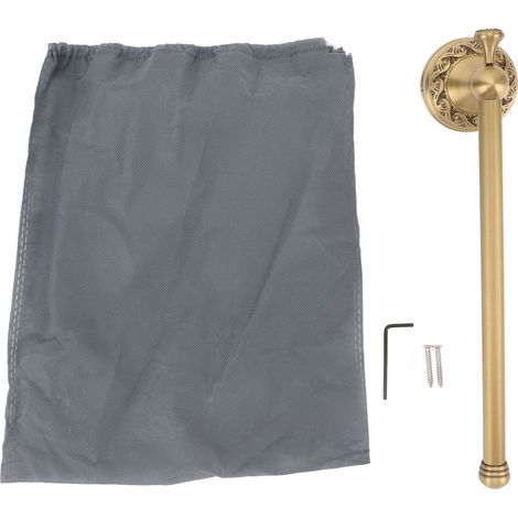 Porte-rouleau de papier toilette mural en cuivre 28,5cm/11,2in avec embout anti-chute (1/5)