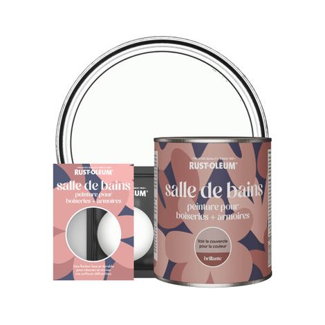 Peinture pour Boiseries & Armoires de Salle de Bains, Finition Brillante - Pierre de Lune (1/2)