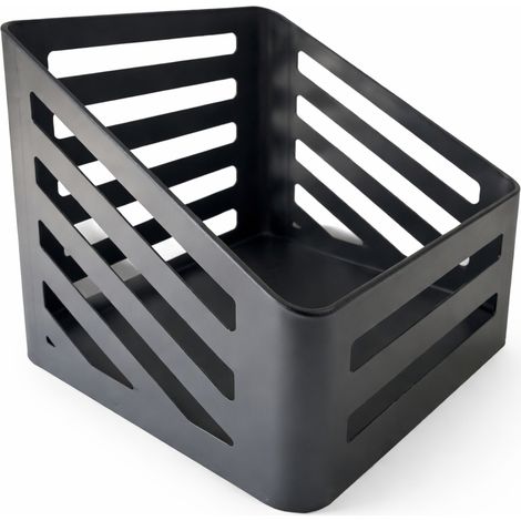 Cassetta portalegna da interno in acciaio verniciato a polvere – Nero   45 x 40 x 40 cm
