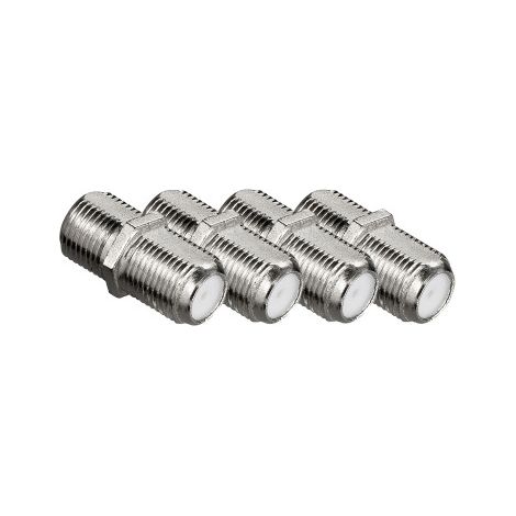 Raccord F à visser femelle/femelle – Lot de 4 – Connecteur coaxial pour TV et satellite – Compatible avec fiches 7 mm – Hdsat