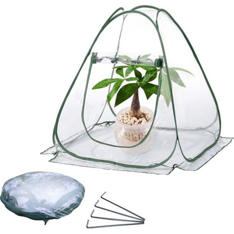 Serre portable pour plantes en PVC, abri transparent de jardin pour l'hiver, couverture de culture pour extérieur, mini tente chauffante pour balcon ou maison.