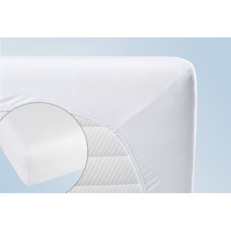 Biberna Molton Stretch Sleep & Protect Spannbetttuch natur 80/100 x 190/210 cm