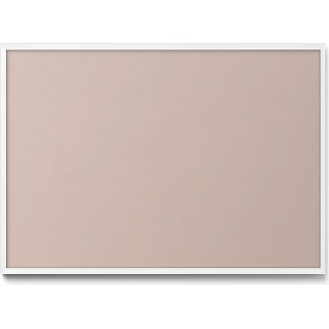 Tableau Magnétique en Métal Tableau pour Magnet - Motif Couleur beige rose poudré - Minimaliste - Cadre Blanc - 100x70 cm - Plaque Magnétique