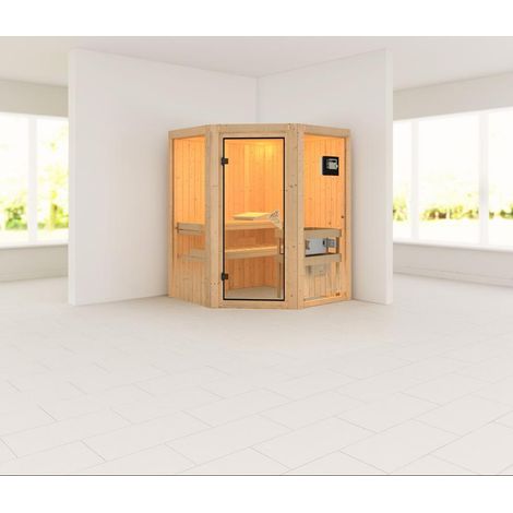 Larin Eck,9KW ext.Strg easy bronzierte Ganzglastür