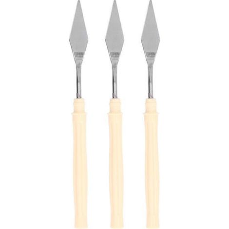 Couteau à palette - 3 pièces - lame en acier inoxydable - manche en plastique - accrochable (1/3)