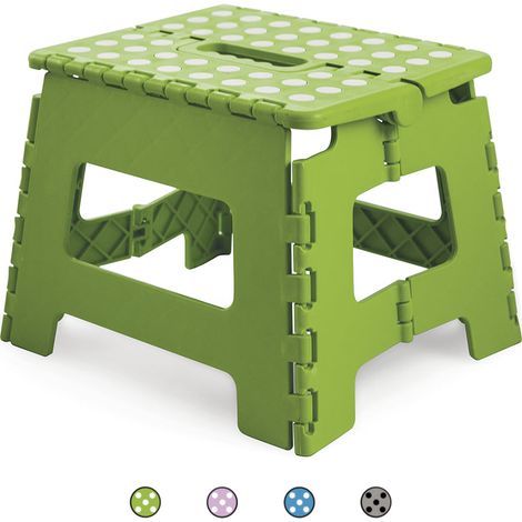 SGABELLO PIEGHEVOLE IN PLASTICA cm. 28x24x21,5 h col. Assortiti (1/5)