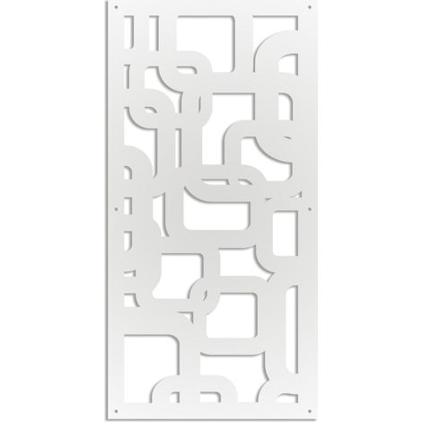 SMART - Panneau ajouré en PVC - Brise-soleil - Couleur : blanc - Dimension : 73x148 cm