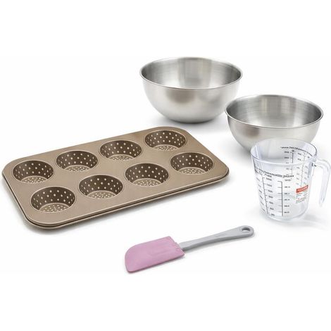 Set de 5 ustensiles de pâtisserie moule à gâteaux bol spatule pâtisserie et verre doseur Zenker Mojave Gold (1/5)