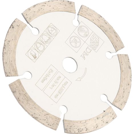 Disque de coupe diamanté circulaire 85 mm x 10 mm pour outil rotatif de travail du bois (1/5)