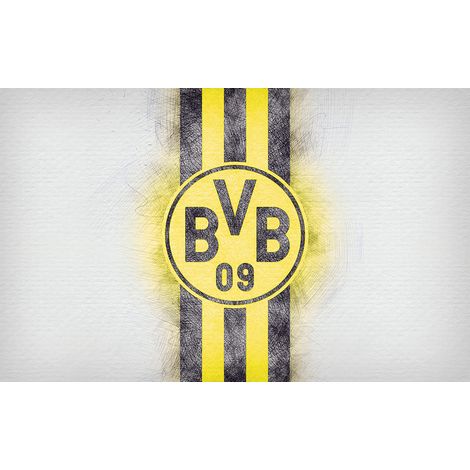 Papier peint panoramique Foot / Football - BVB 09 - Borussia Dortmund - 130 cm x 81 cm (1/2)