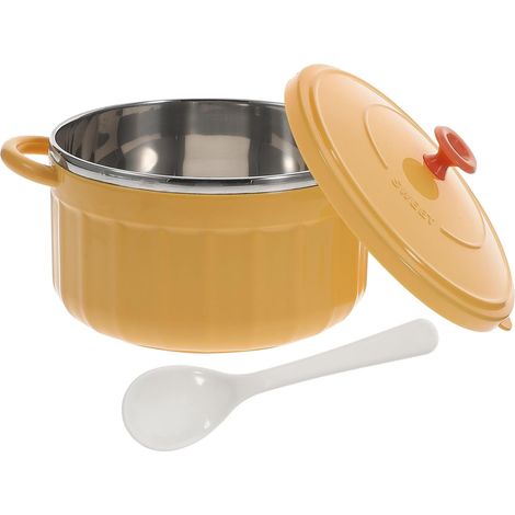 Bol à soupe KICHOUSE en acier inoxydable avec couvercle, grande (1/5)