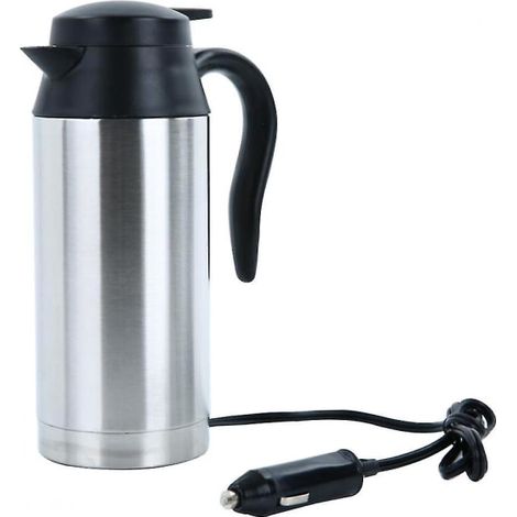 Bouilloire électrique pour voiture 750 ml 12 V, 120 W, grise, idéale pour les voyages, le camping et les activités de plein air (voiture, camionnette, camion). (1/3)