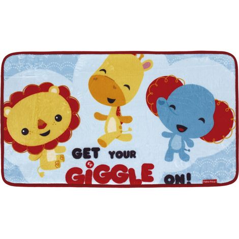 Tapis super doux Fp Lion, Girafe, Eléphant - 45x75cm (1/2)
