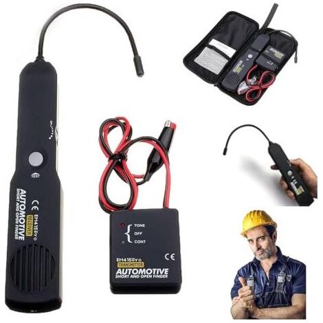 Em415pro Traceur de câble électrique, détecteur de circuit ouvert et court, testeur de circuit automobile, outil de diagnostic de circuit de voiture numérique DC 6-42 V, détecteur de circuit et kit de