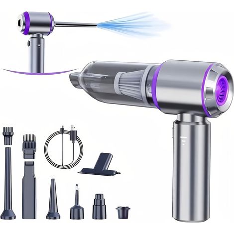 Aspirateur portable sans fil 20 000 Pa, compresseur/souffleur 4 en 1, pour voiture/maison/bureau/camping/clavier d'ordinateur portable (1/5)