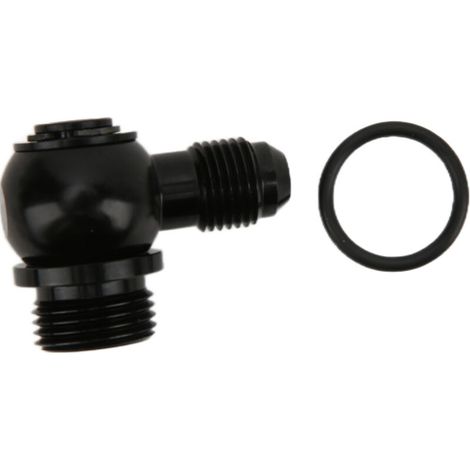 ORB8 (3/4 UNF) Banjo Bolt Set, AN6 Banjo Adapter with Swivel, Low Height Design, Aluminium + Rubber, Corrosion Resistant, Rustproof, Machined with. (1/5)