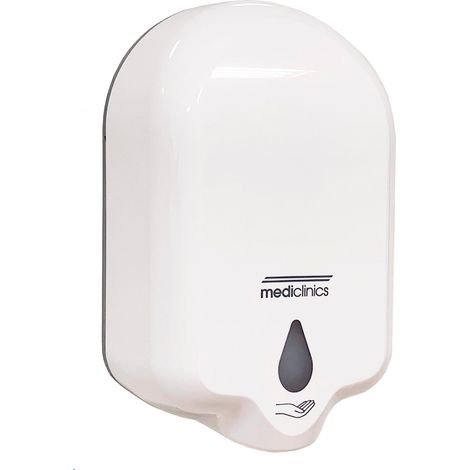 MEDICLINICS DJ0050A Dispensador Automático de Jabón Líquido/Gel Hidroalcohólico 1 2L ABS de Alto Impacto Blanco - ref: DJ0050A