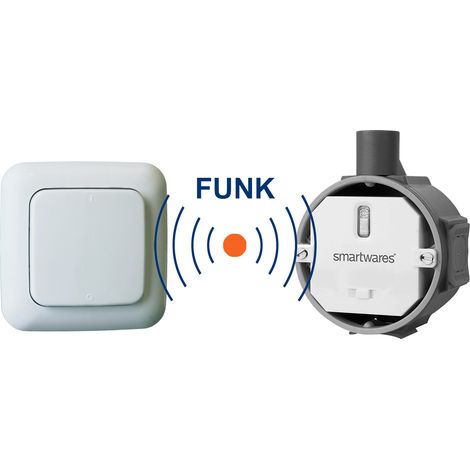 SmartHome Funk SchalterSet - Funk-Einbauschalter + Funk-Wandschalter Taster (1/5)