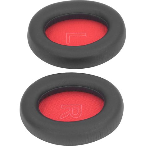 Coussinets de rechange pour casque Anker Soundcore Life Q10 Life 2 NEO, en similicuir et éponge, noir et rouge. (1/5)