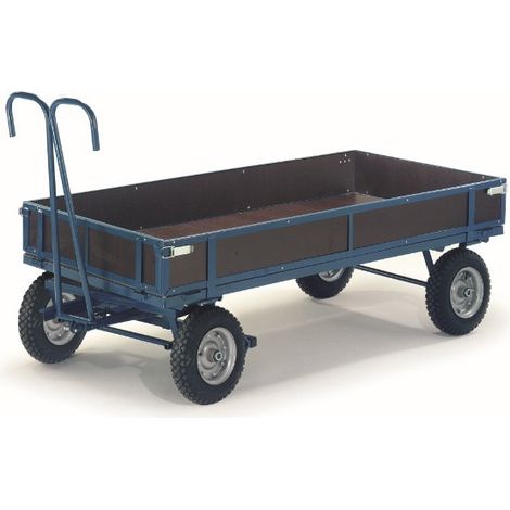 Rollcart Handpritschenwagen mit Holzbordwänden 1960x960 mm Ladefläche Vollgummi