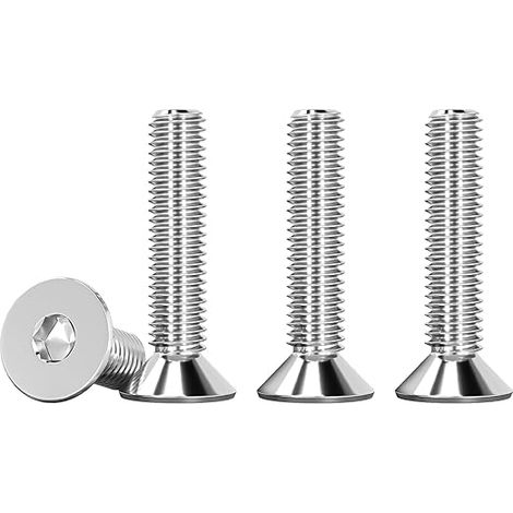 30 Stück M5 X 25mm Senkschraube Edelstahl V2A VA A2 Innensechskantschraube DIN 7991 / ISO 10642 Senkkopfschrauben Rostfrei Silber Maschinenschrauben Metrisches Regelgewinde