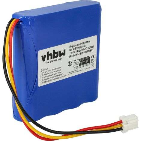 vhbw Akku kompatibel mit Moneual MEG7000MS, MR6500, MR6800, MR7700 Staubsauger Home Cleaner Heimroboter (1400mAh, 12,8V, Li-Ion / LiFePO4) (1/4)