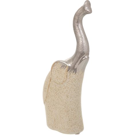 Elefante decoración de cerámica plata 11,5x7x28 (1/5)