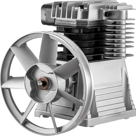 Pompe à Tête de Compresseur d'air 375L 3KW Type de Piston Tête de Pompe à Double Cylindre 1300tr / min 1 Etage 11 Bar Construction de Tête de Pompe à Cylindre en Aluminium (1/5)