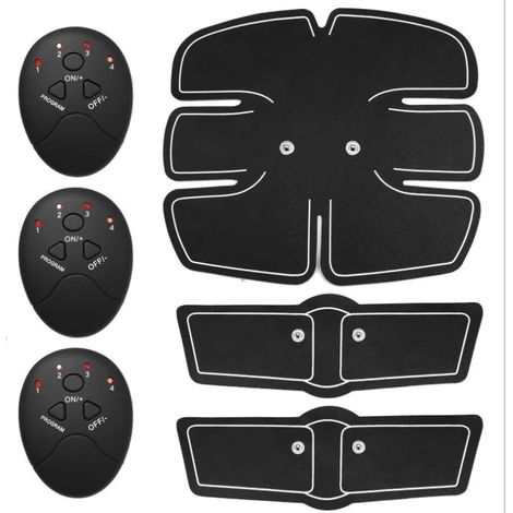 EMS-Gerät zur elektrischen Muskelstimulation für Bauch, Hüfte und Gesäß – Gerät zur Kräftigung des Körpers – Fitness und Gewichtsreduktion – Massage 04876-AquaForge
