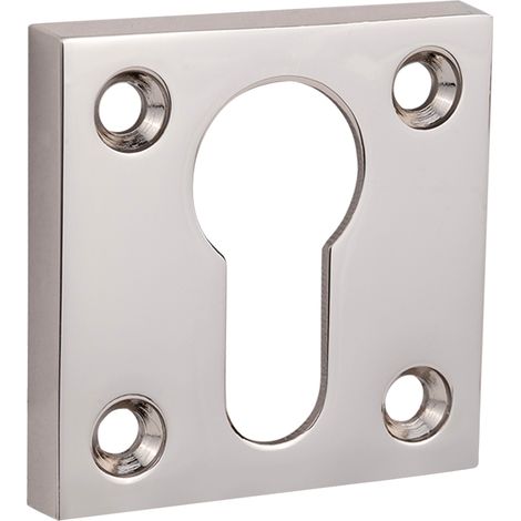 Rosace cylindre carrée en nickel brillant - Par set (1/2)