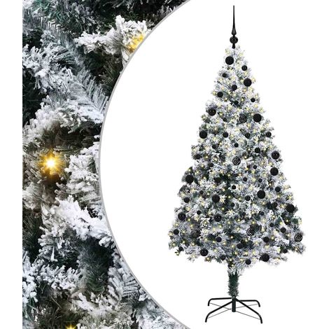 Sapin de Noël,Arbre de Noël artificiel Vert 210 cm PVC, Acier et Plastique CFW92450 (1/5)