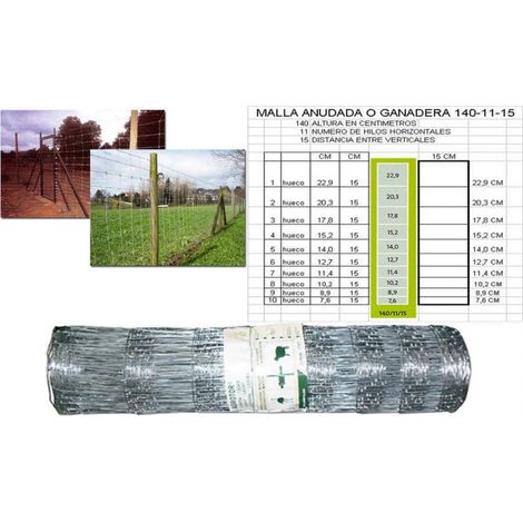 Rete per bestiame Agrotor Riviere Moreda 140/11/15 RO100MT x 1,40MT