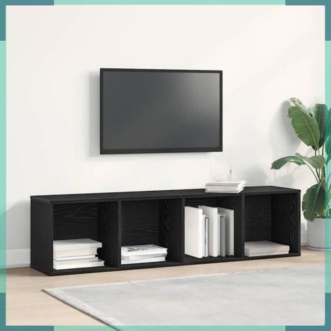 862409 Bibliothèque Chêne noir 143 x 30 x 36 cm Bois d'ingénierie (1/5)