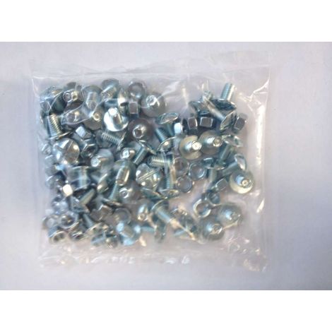 Dadi e viti zincati prm 8x10 mm per scaffali confezione 40 pezzi
