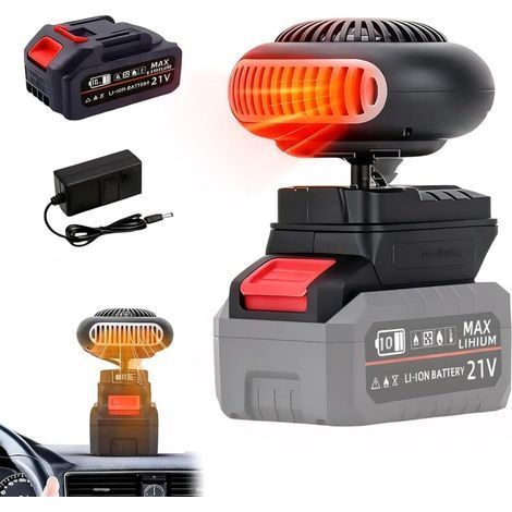 Batteriebetriebene Zusatzheizung, tragbare Autoheizung, kabellose Zusatzheizung, schnelles Aufheizen, Enteisen, Entfeuchten, für Wohnmobile, SUV (1 Batterie) (1/5)