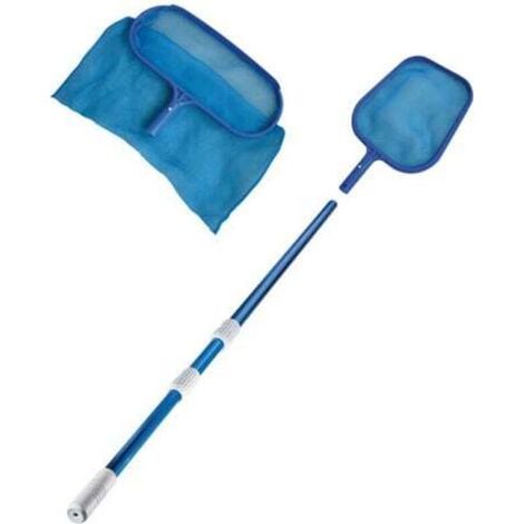 Pack nettoyage pour piscine - Manche télescopique - Epuisette de fond - Epuisette de surface (1/4)
