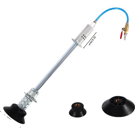 Extractor de dientes neumático, kit de herramientas multiusos, construcción de acero duradero, color plata y negro. (1/2)