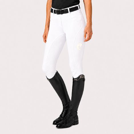Oypla Coco Equestrian White Ladies Horse Riding Jodhpurs Leggings - S