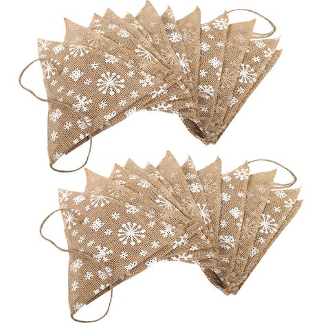 Lot de 2 guirlandes à motifs flocons de neige pour Noël, à suspendre et à tirer, idéales pour décorer une fête d'anniversaire. (1/5)