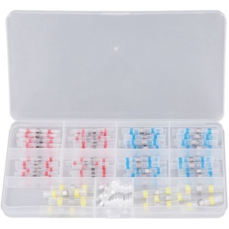 100pcs Heat Shrink Butt Connector Kit Solder Joint Heat Shrink Insulated Waterproof Wire Crimp Terminals Set,DUBUNS (1/5)
