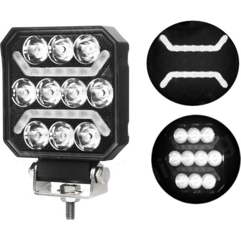 Lampe LED universelle puissante — lumière blanche type halogène + feu de position blanc — 15 W, 1500 lm, 12–24 V, marquage E — p